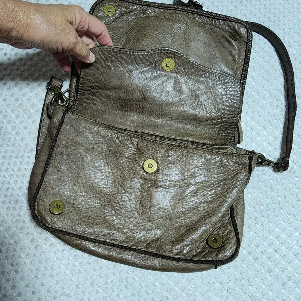 GENUINE LEATHER MADE IN ITALY WOVEN CROSSBODY BAG